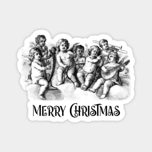 Merry Christmas with Singing Angels Magnet