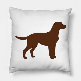 Labrador Retriever Chocolate silhouette Pillow