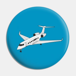 Private jet cartoon illustration Pin