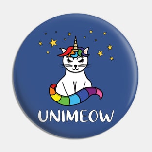 unicorn cat unimeow stars rainbow gift Pin