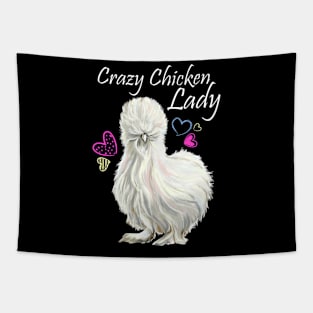 Crazy Chicken Lady Tapestry