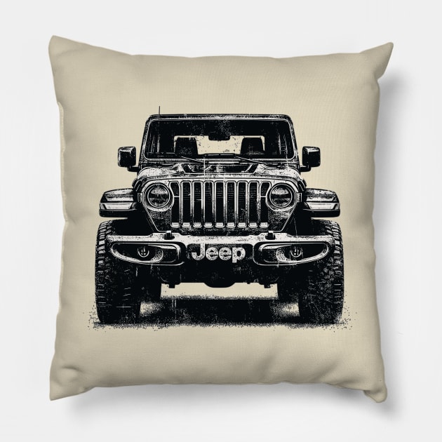 Jeep Gladiator Pillow by Vehicles-Art