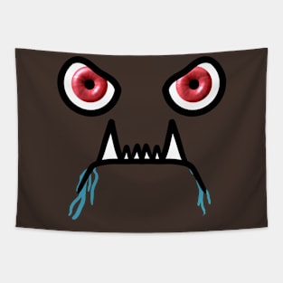 Angry Monster Face Tapestry