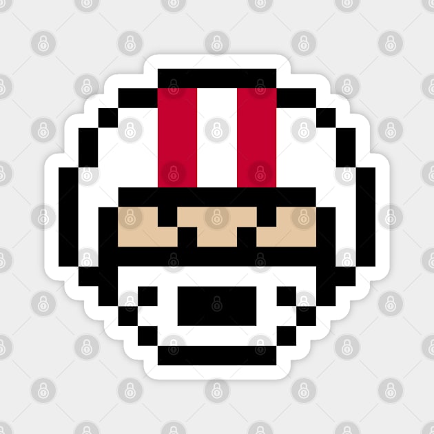 8-Bit Helmet - Wisconsin Magnet by The Pixel League