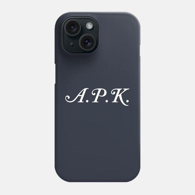 Alex APK Monogram Phone Case by GloopTrekker