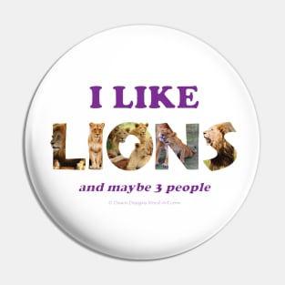 I like lions and maybe 3 people - wildlife oil painting word art Pin