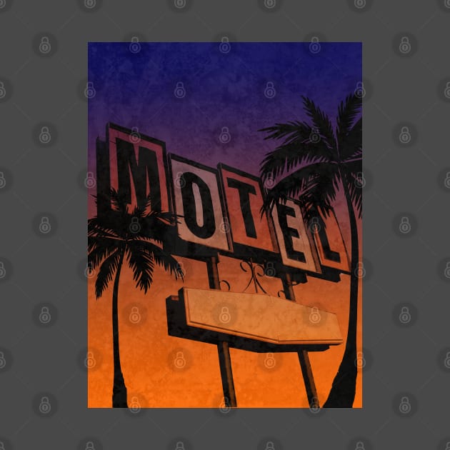 Vintage Motel Sign Sunset by shanestillz