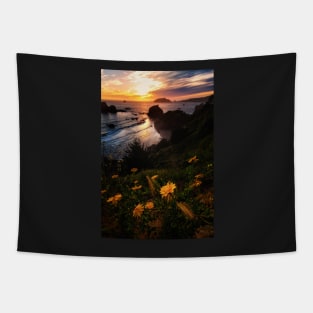 Sunset at the Beach Tapestry