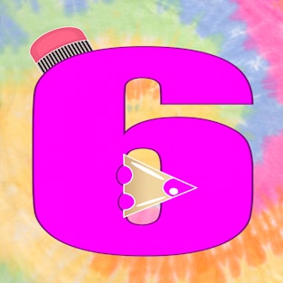 Pink Number 6 - SIXTH BIRTHDAY - SIX T-Shirt