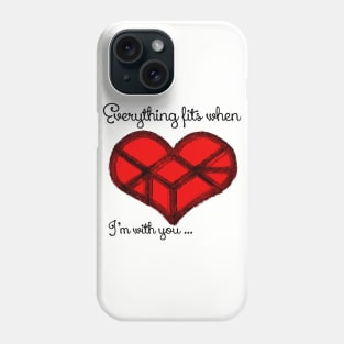 Heart, love, puzzle Phone Case