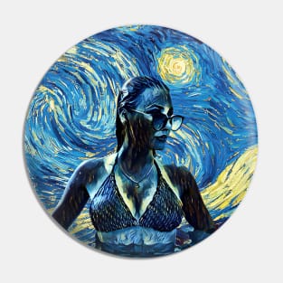 Her Van Gogh Style Pin