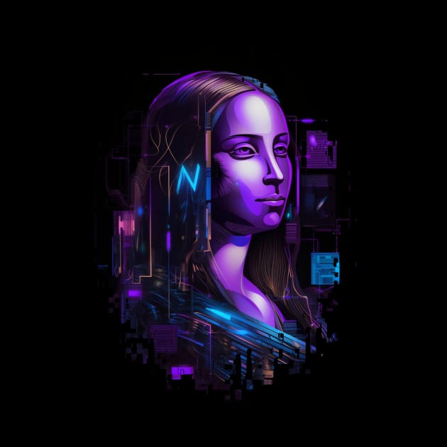 Digitally Distressed AI Generated Synthetic Renaissance Mona Lisa by Brobocop