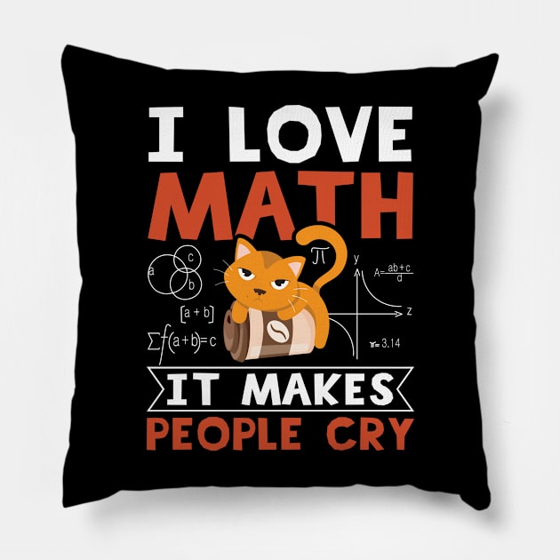 Mathematic | I love math | Mathematics Gift Pillow by Streetwear KKS