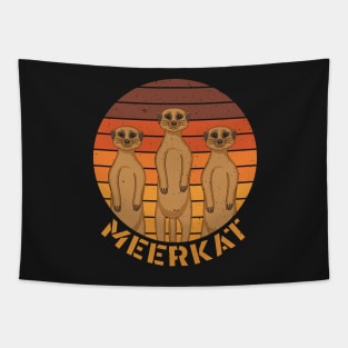 Meerkat Mongoose Kalahari Desert Sunset Safari Africa Tapestry