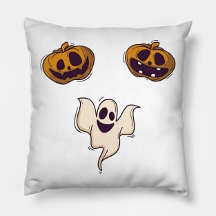 Spooky Halloween, Pumpkin and Ghost Delight Pillow