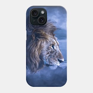 Lion fog cliff man Phone Case