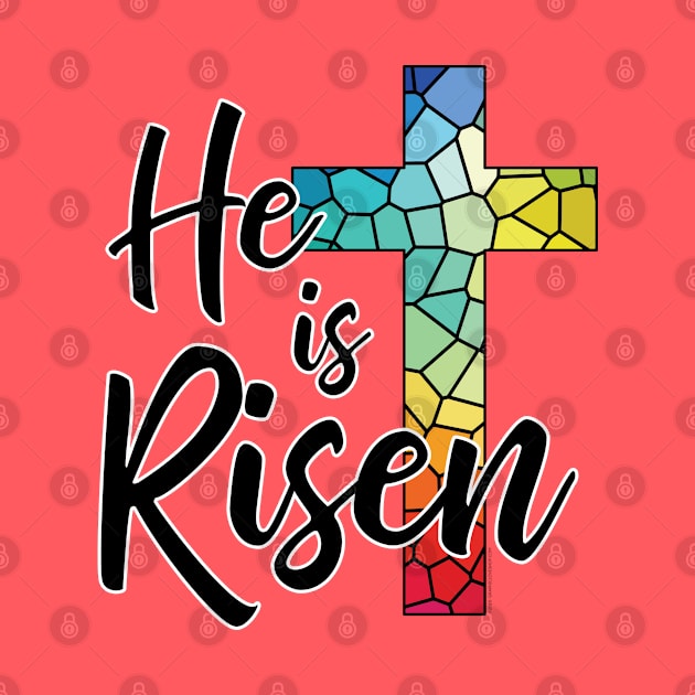 He is Risen, Stained Glass Cross © GraphicLoveShop by GraphicLoveShop