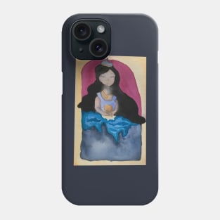 Black hair princess Phone Case