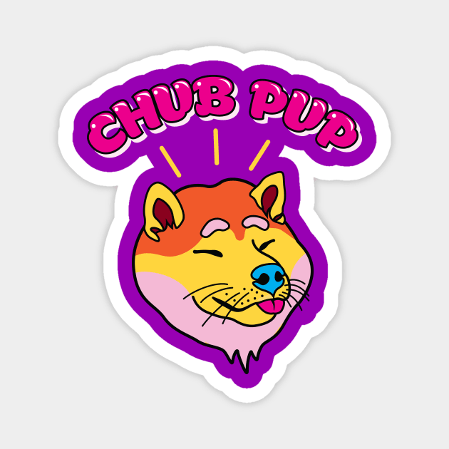 Chub Pup Magnet by Beardicorn