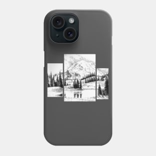 Mountain - black & white Phone Case