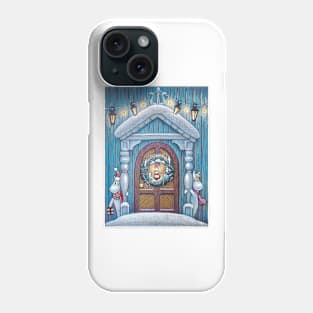 Scandinavian Christmas door Phone Case