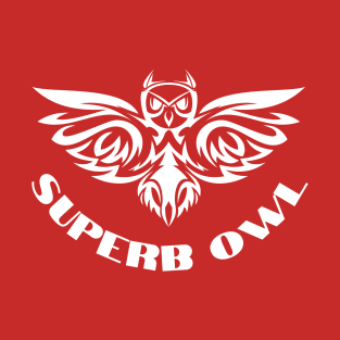 superbowl owl white text and anime cute funny design T-Shirt