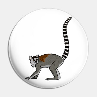 Ring Tailed Lemur Pin