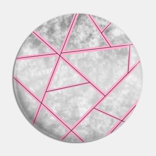 Silver/Pink Pattern Pin