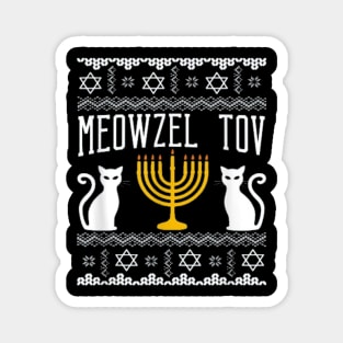 Meowzel Tov Chanukah Jewish Cat Owner Hanukkah Magnet