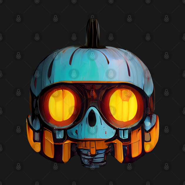Pumpkin Skull Halloween by MZeeDesigns