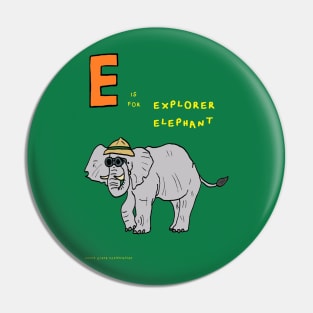 E is for explorer elephant Pin