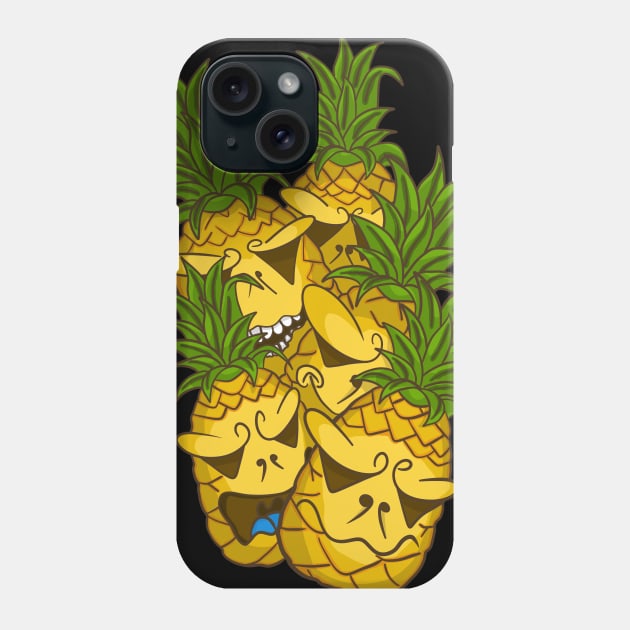 Pineapple doodle Phone Case by Kakescribble