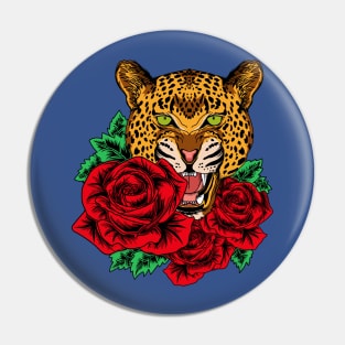 leopard cheetah roses artwork Pin