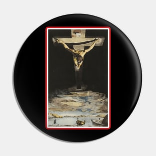 Painting christ of st john of the cross Salvador Dali T-Shirt Pin