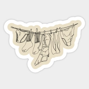 Underwear Slip Underpants Laundry Day' Sticker
