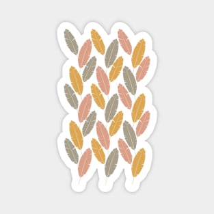 Banana leaves (Gold, blush, and taupe) Magnet