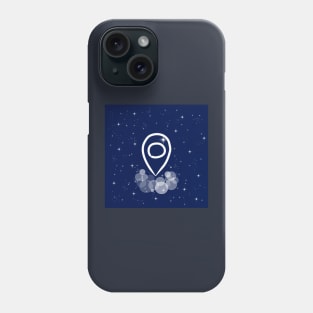 location, pointer, geography, geographic, night, technology, light, universe, cosmos, galaxy, shine, concept, illustration Phone Case