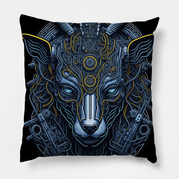 Electric Sheep Pillow by Houerd