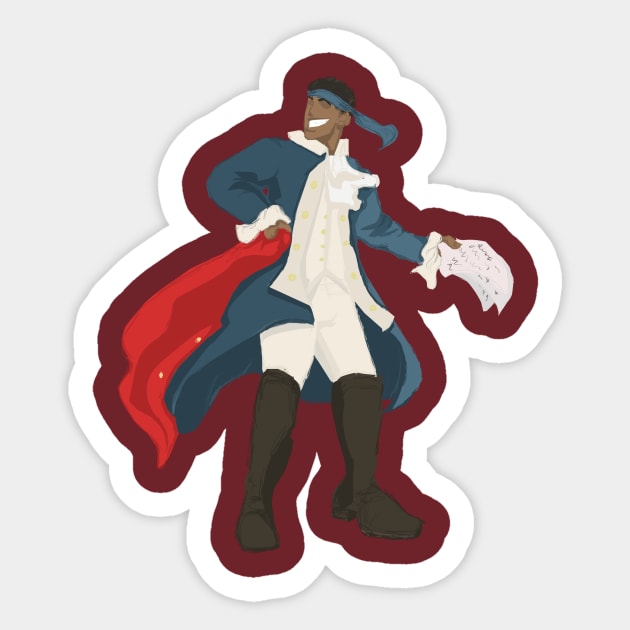 Hercules Mulligan Hamilton Sticker TeePublic