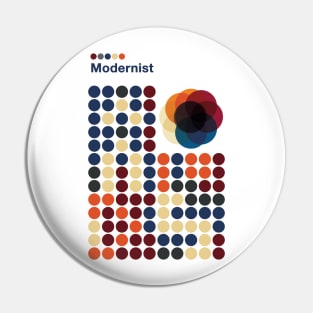 Modernist Circles Pin