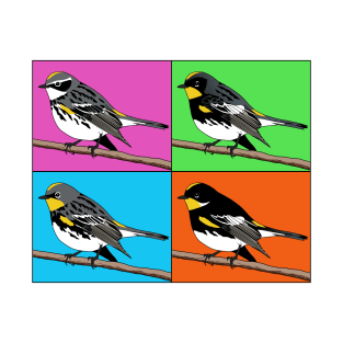 Warhol Birds - Yellow-rumped warbler T-Shirt