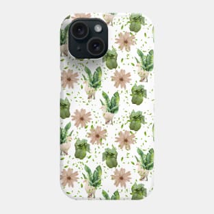 Goose botanical  green leaves pattern Phone Case