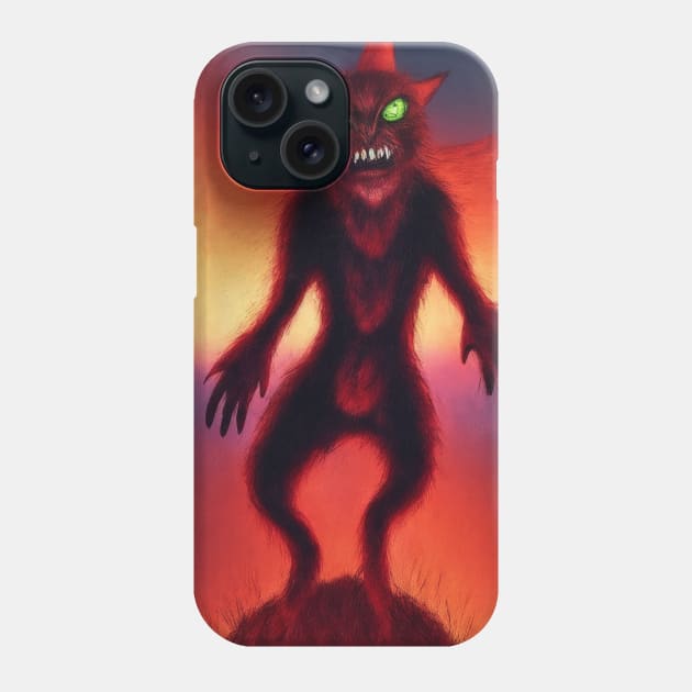 creepy zombie cat demon Phone Case by Catbrat