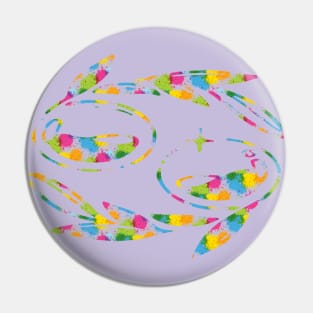 Floral cancer zodiac sign colors spray Pin