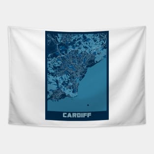 Cardiff - United Kingdom Peace City Map Tapestry