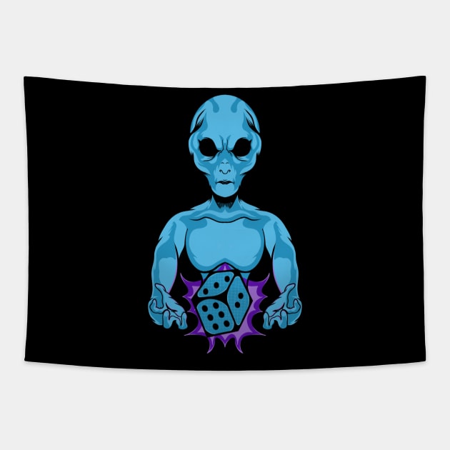 alien jackpot artwork Tapestry by ryroxtoons