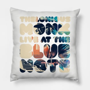 thelonious monk typography graphic Pillow