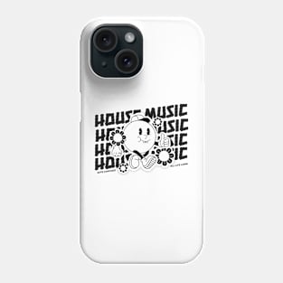 HOUSE MUSIC  - Thumbs Up Smiley Guy (Black) Phone Case