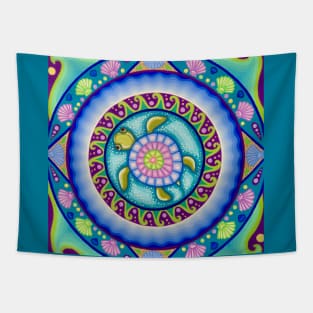 Little Turtle Mandala Tapestry