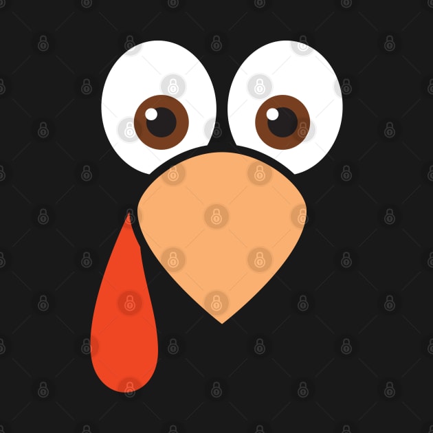 Cute Cartoon Turkey Face by creativecurly